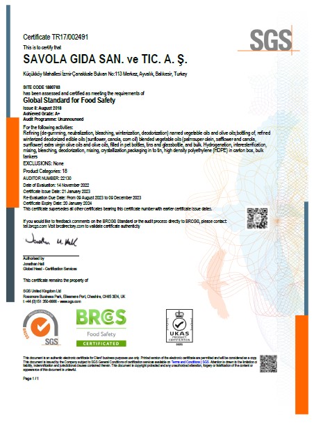 BRCGS Sertifikası