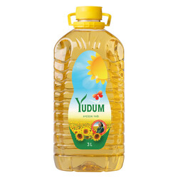 Yudum - Yudum Ayçiçek Yağı 3 lt Dar Ağız Pet 1 Koli (6 Adet)
