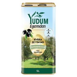 Yudum Egemden - Yudum Egemden Riviera Zeytinyağı 5 lt Teneke 1 Koli (4 Adet)