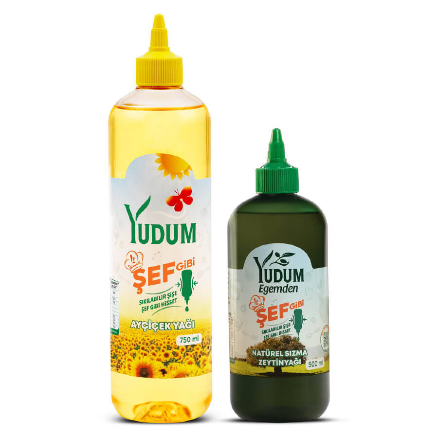 Yudum Egemden Şef Gibi Sızma Zeytinyağı 500 ml Sıkılabilir Pet Sişe 1 Koli (6 Adet) - Thumbnail